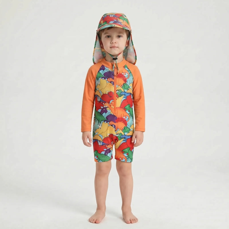 Long Sleeve Toddler Swimsuit Set - Shellkin