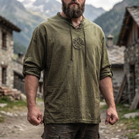 Long Sleeve Viking Embroidery Shirt - Brett