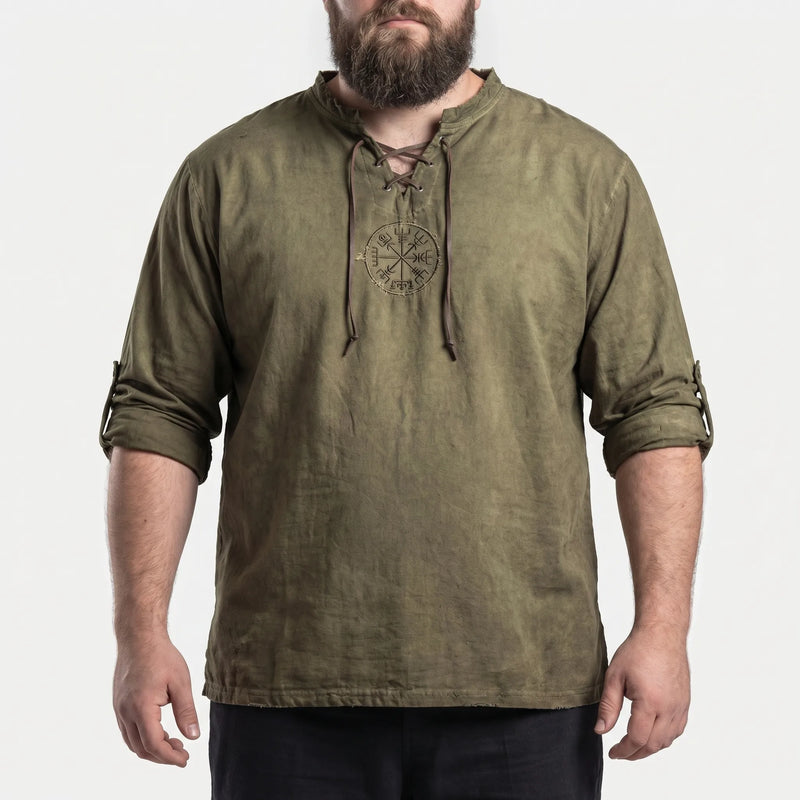 Long Sleeve Viking Embroidery Shirt - Brett