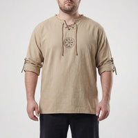 Long Sleeve Viking Embroidery Shirt - Brett