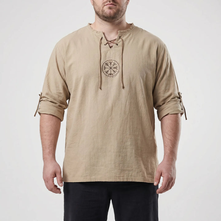 Long Sleeve Viking Embroidery Shirt - Brett