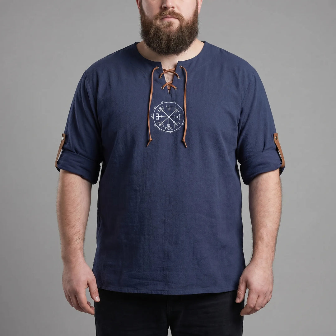 Long Sleeve Viking Embroidery Shirt - Brett