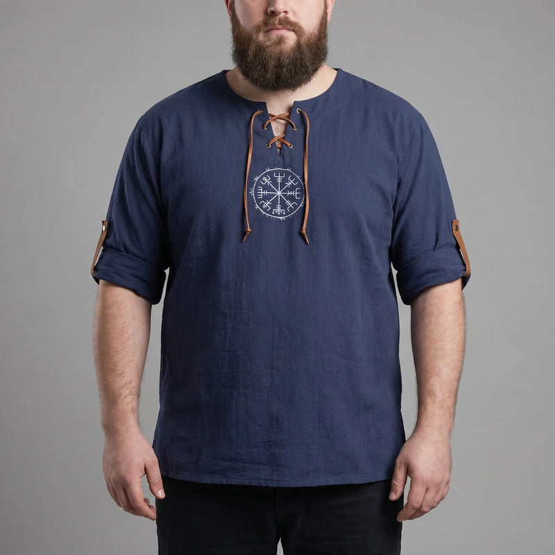 Long Sleeve Viking Embroidery Shirt - Brett