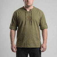 Long Sleeve Viking Embroidery Shirt - Brett