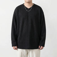 Loose Fit Long Sleeve V-Neck Tee - Steve
