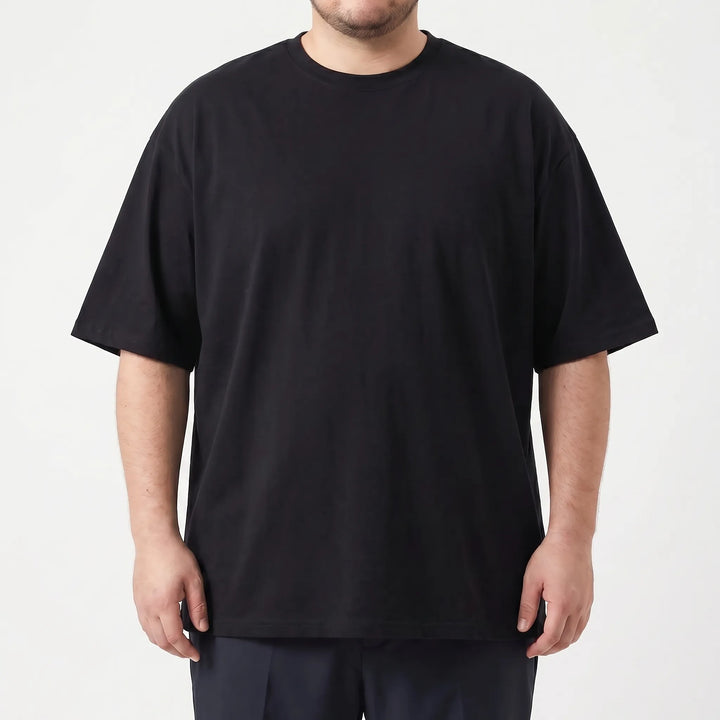 Loose Fit Solid Crew Neck Tee - Oscar