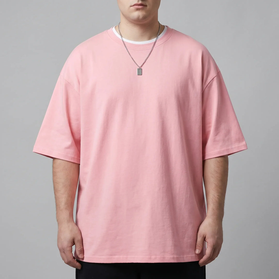 Loose Fit Solid Crew Neck Tee - Oscar