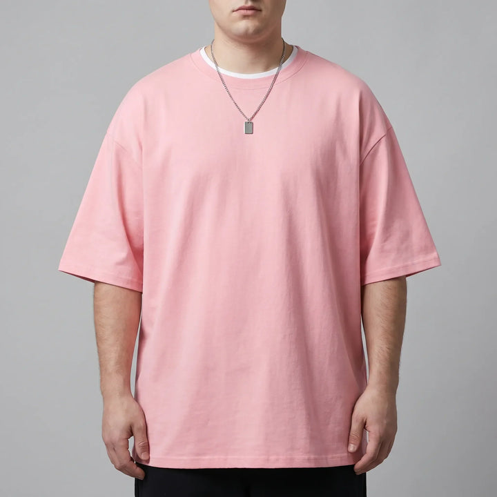 Loose Fit Solid Crew Neck Tee - Oscar