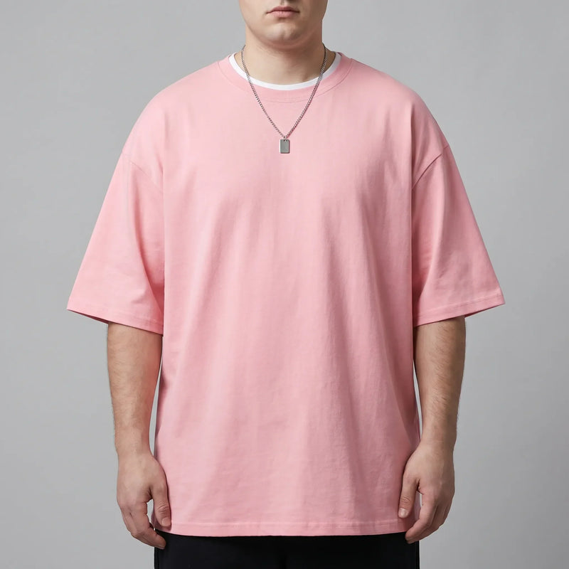 Loose Fit Solid Crew Neck Tee - Oscar