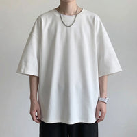Loose Fit Solid Crew Neck Tee - Oscar