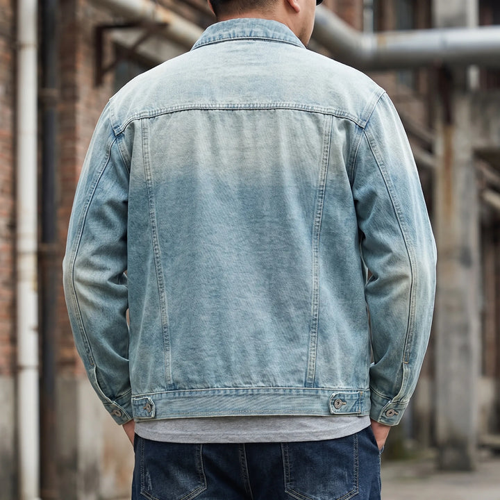 Loose Fit Zip-Up Denim Jacket - Dean