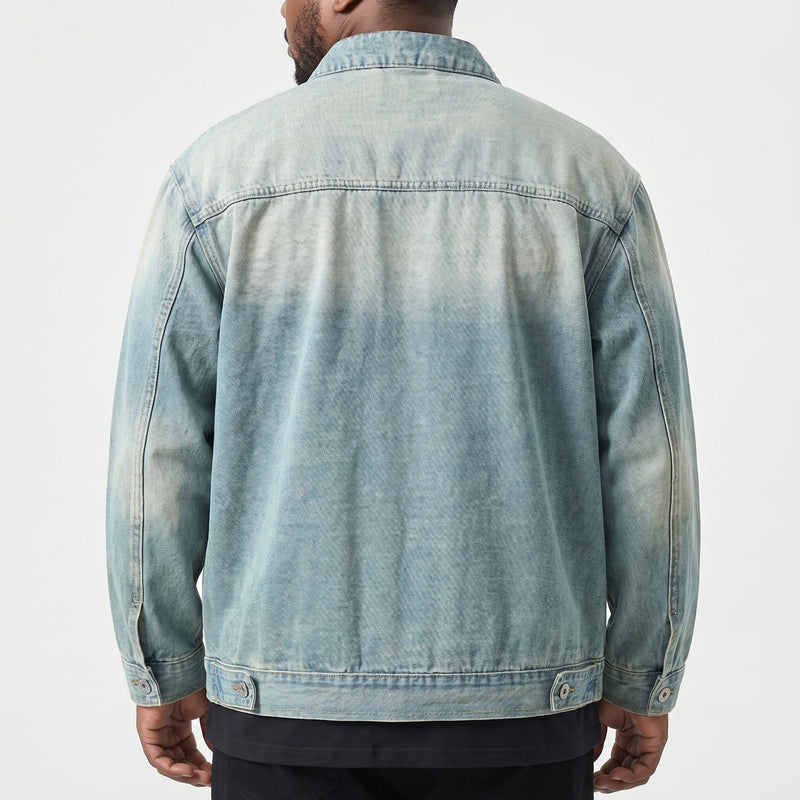 Loose Fit Zip-Up Denim Jacket - Dean