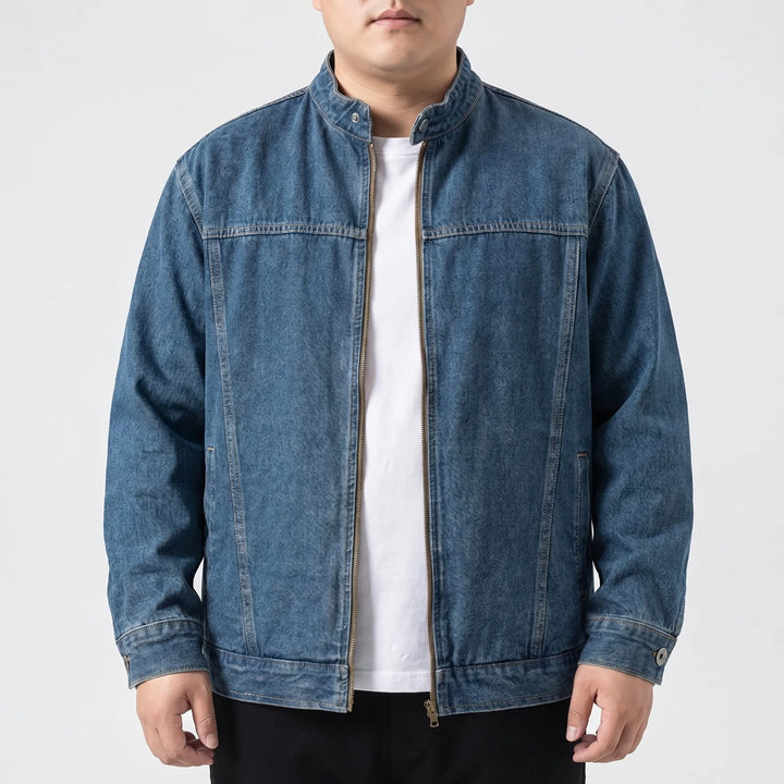 Loose Fit Zip-Up Denim Jacket - Dean
