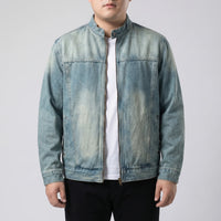 Loose Fit Zip-Up Denim Jacket - Dean