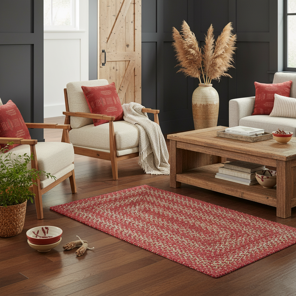 Low Profile Woven Living Room Rug - Tressal