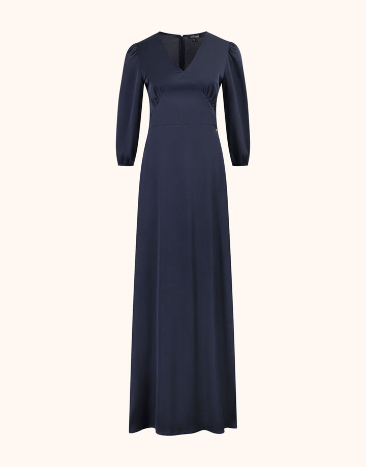 Lustrous Midnight Blue Maxi Dress - Alyssa