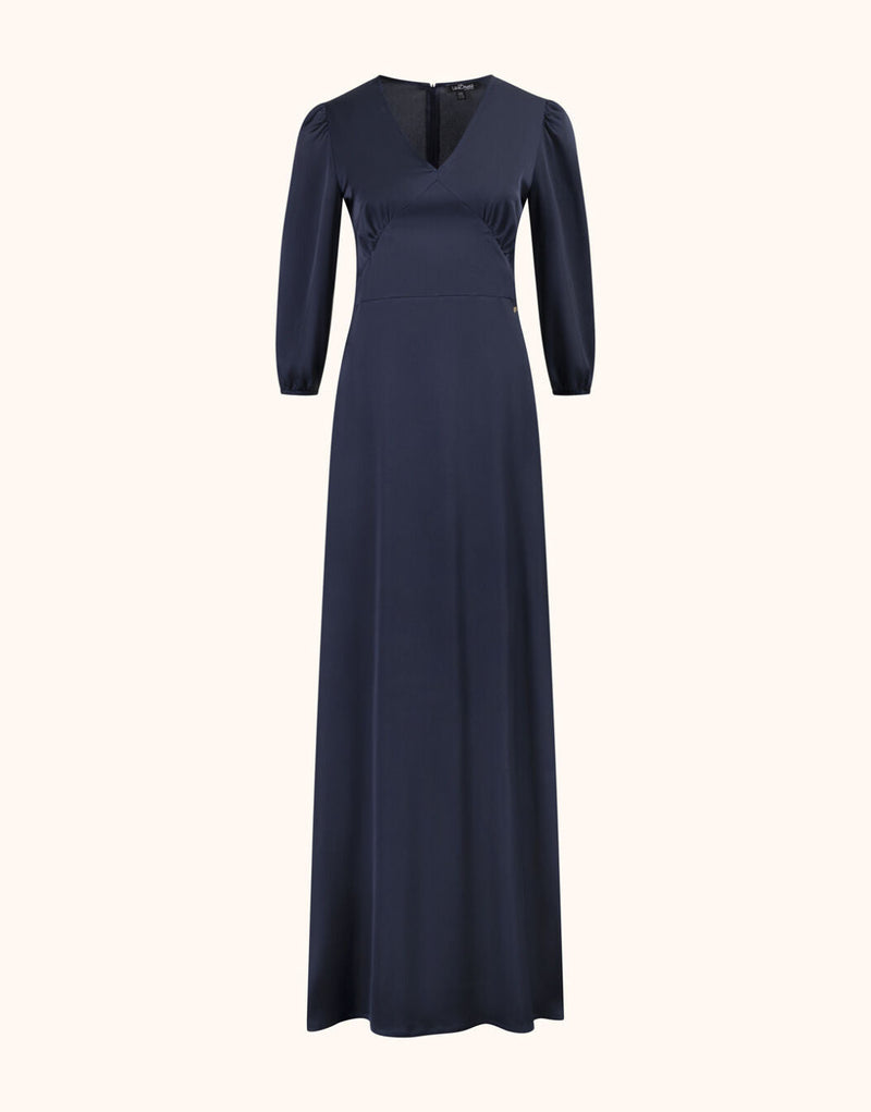 Lustrous Midnight Blue Maxi Dress - Alyssa