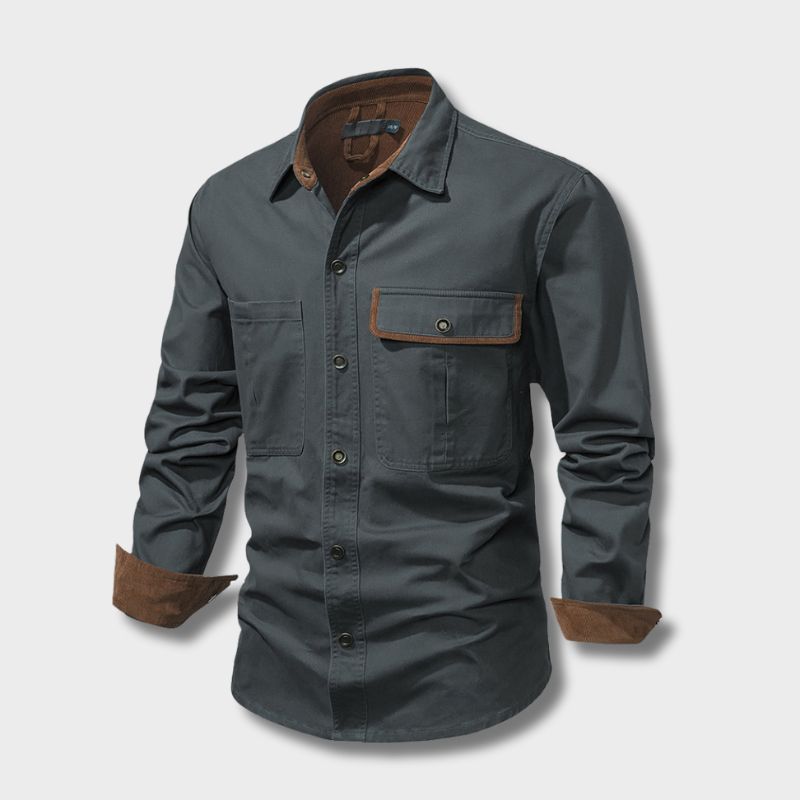 Stylish Men's Shirt with Contrasting Details – Ruben