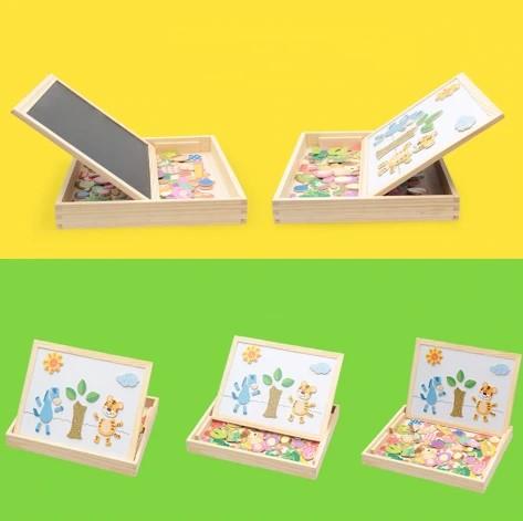 KreativBox magnetic game – fun learning with puzzle & drawing board
