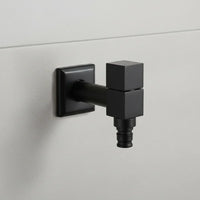 Matte Black Wall-Mounted Outdoor Tap - Valvara