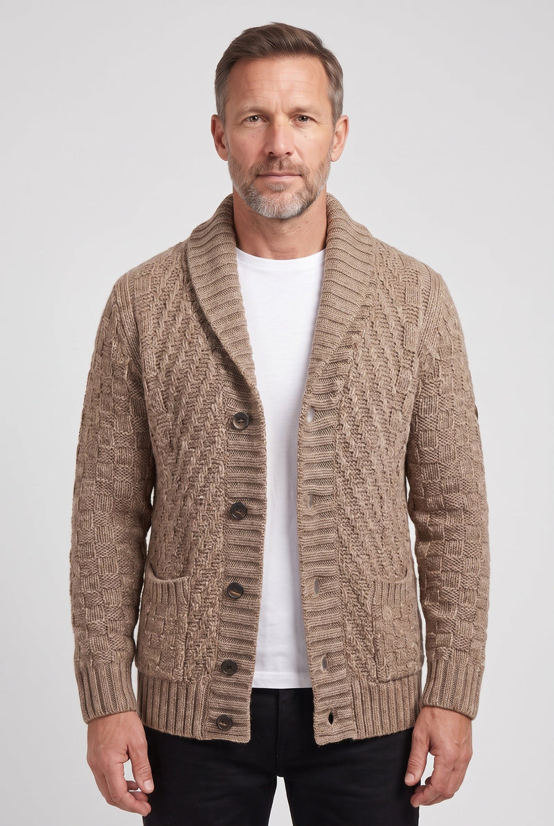 Men's Chunky Knit Cardigan - Julian
