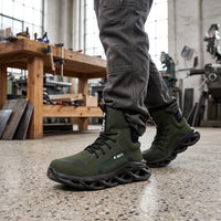 Men's Cushioned Safety Work Boots for Long Shifts