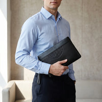 Men's Embossed Envelope Clutch Bag - Braxon