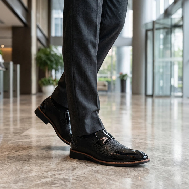 Men's Italian Leather Business Shoes for Office Wear