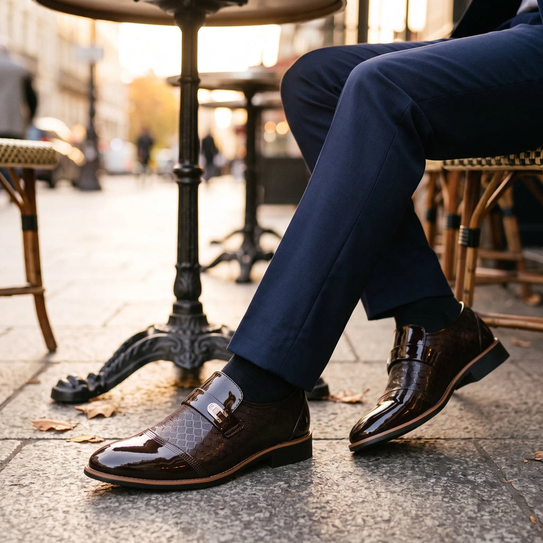 Men's Italian Leather Business Shoes for Office Wear