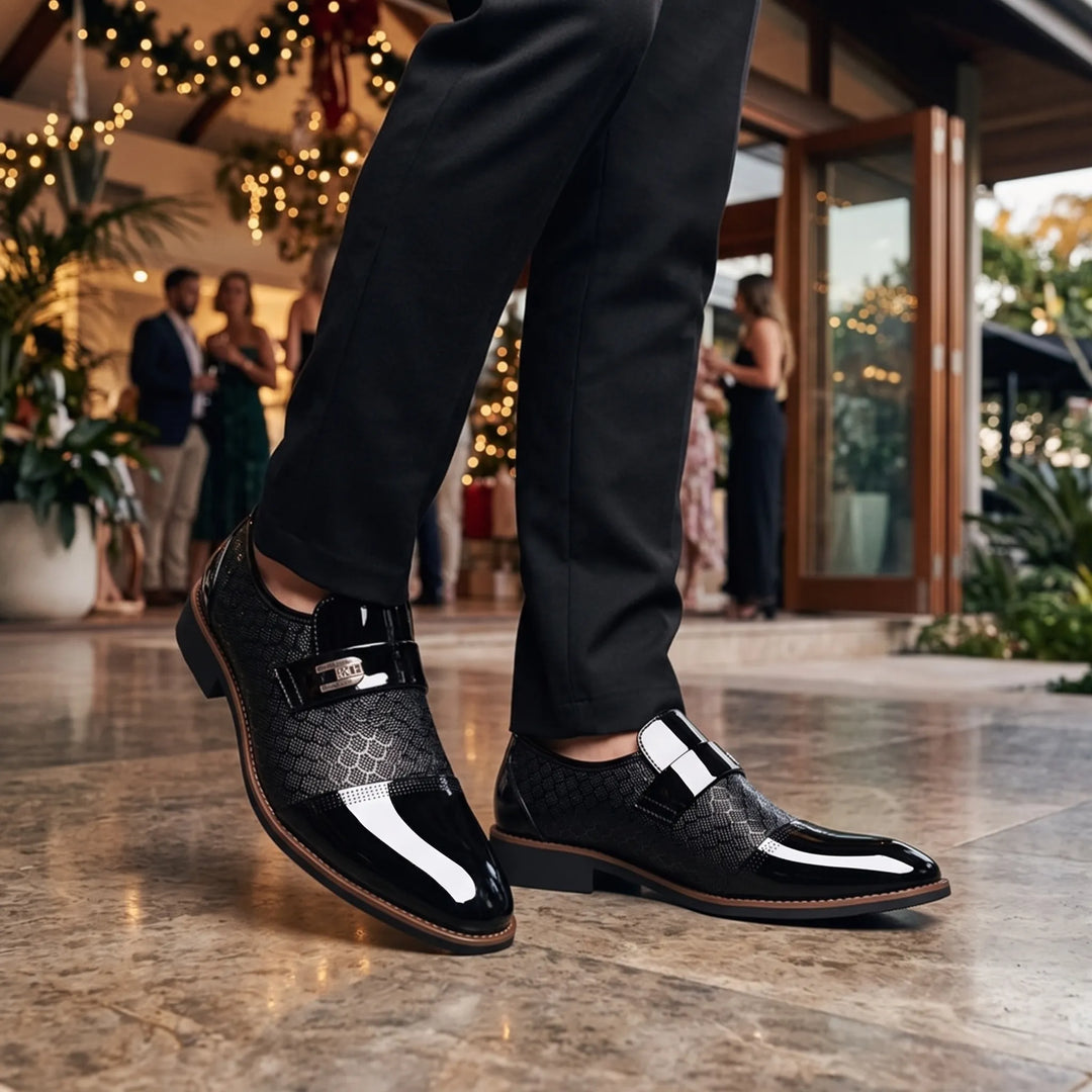 Men's Italian Leather Dress Shoes for Festive Occasions