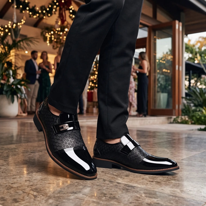 Men's Italian Leather Dress Shoes for Festive Occasions