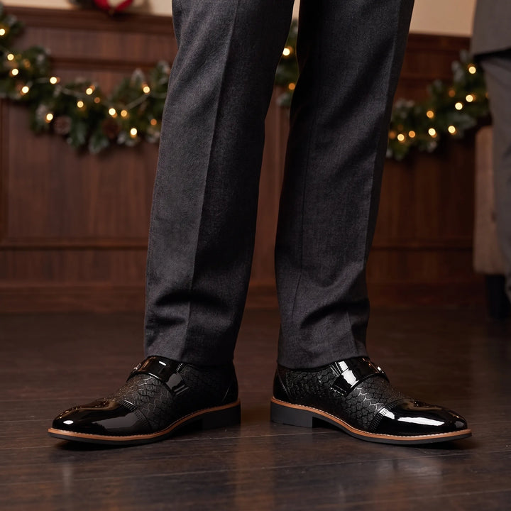 Men's Italian Leather Dress Shoes for Festive Occasions