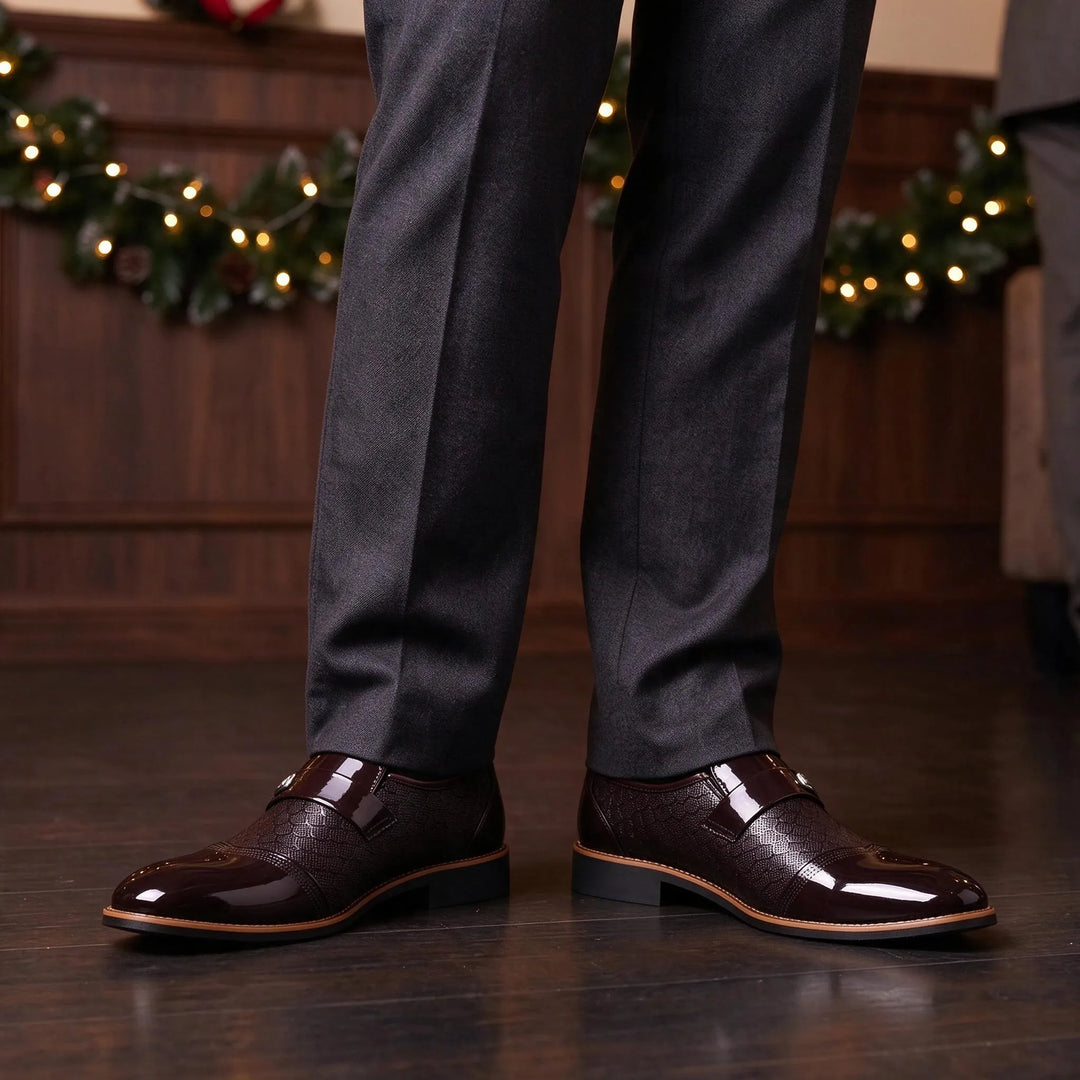Men's Italian Leather Dress Shoes for Festive Occasions