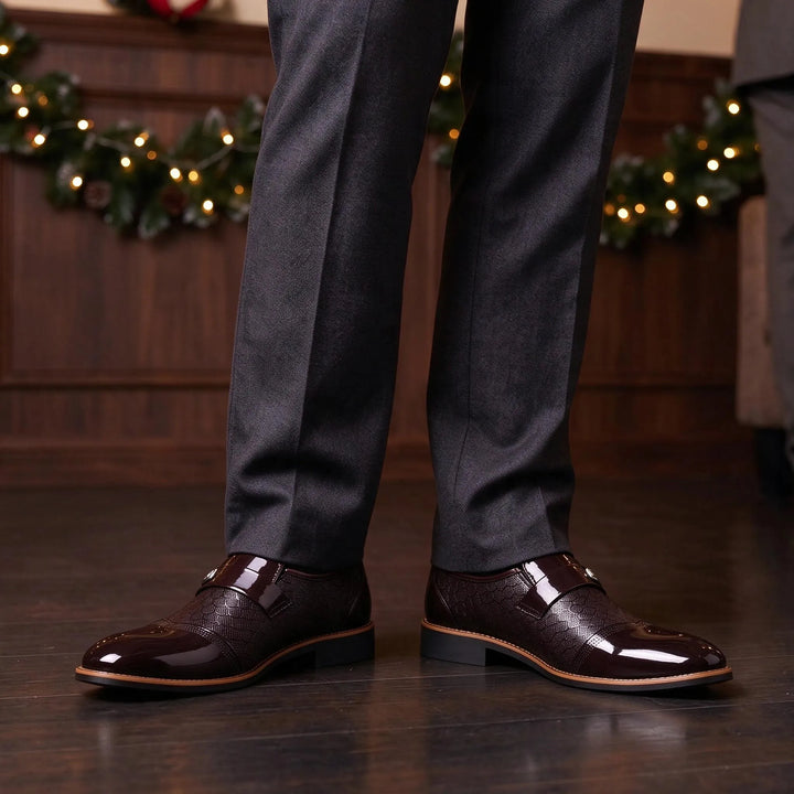 Men's Italian Leather Dress Shoes for Festive Occasions