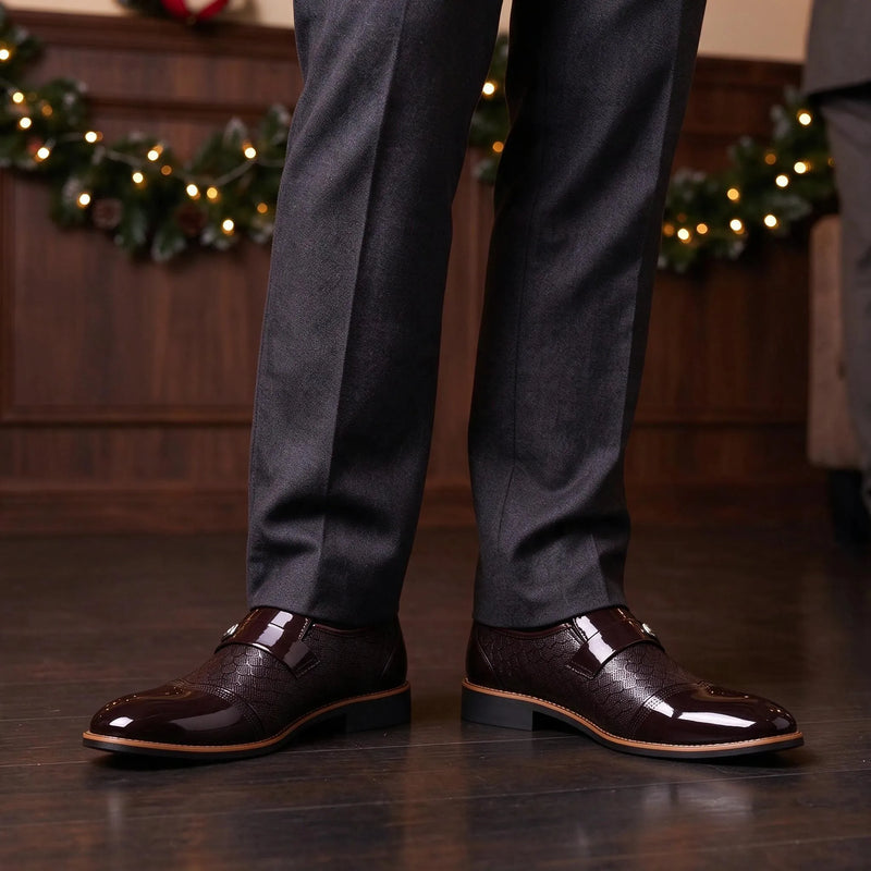 Men's Italian Leather Dress Shoes for Festive Occasions
