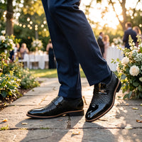 Men's Italian Leather Wedding Shoes for Formal Occasions