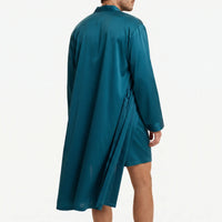 Men's Patterned Trim Robe Set - Chad
