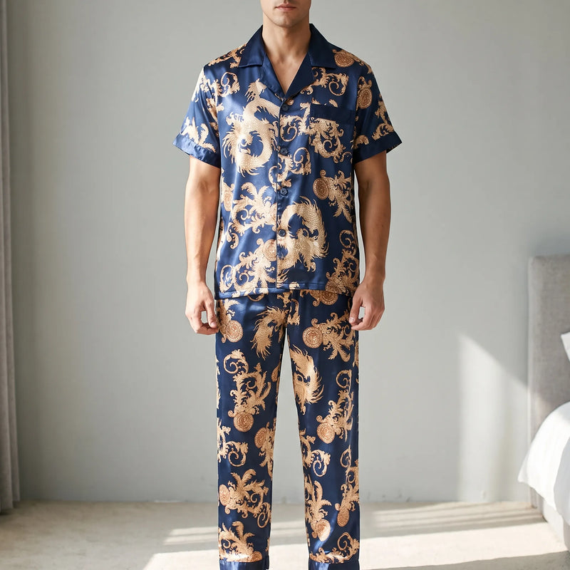 Men's Printed Short-Sleeve Pyjama Set - Hector
