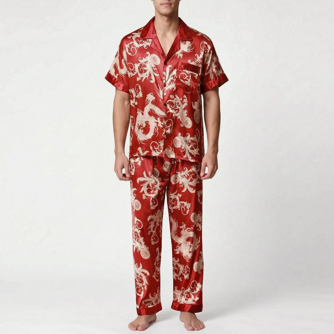 Men's Printed Short-Sleeve Pyjama Set - Hector