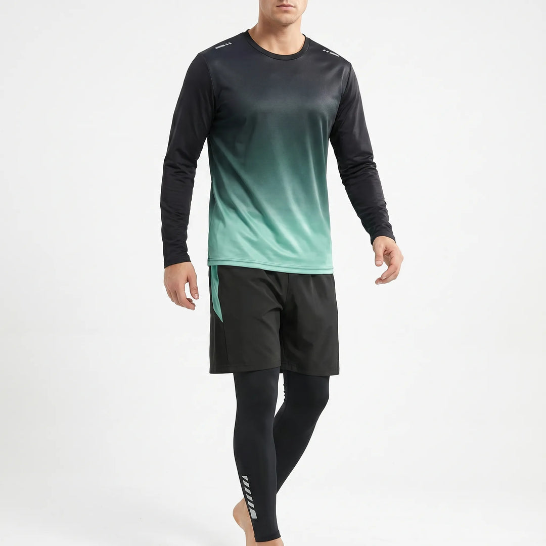 Men's Three-Piece Swimwear Set - AquaTrek