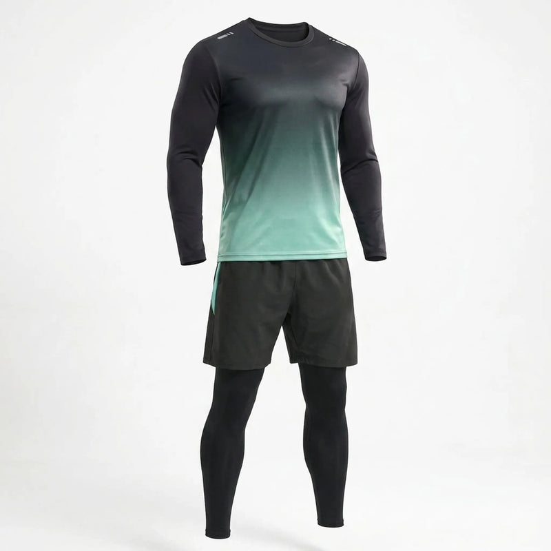 Men's Three-Piece Swimwear Set - AquaTrek