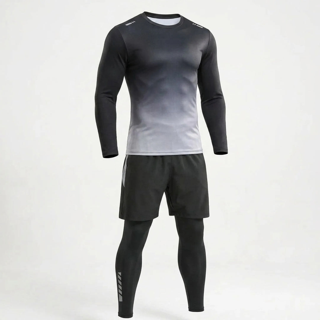 Men's Three-Piece Swimwear Set - AquaTrek