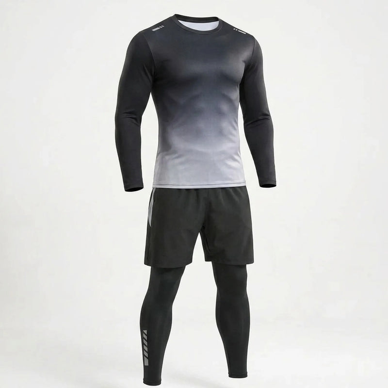 Men's Three-Piece Swimwear Set - AquaTrek