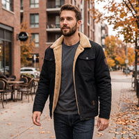 Men's Vintage Bomber Jacket with Zip Front – Hudson