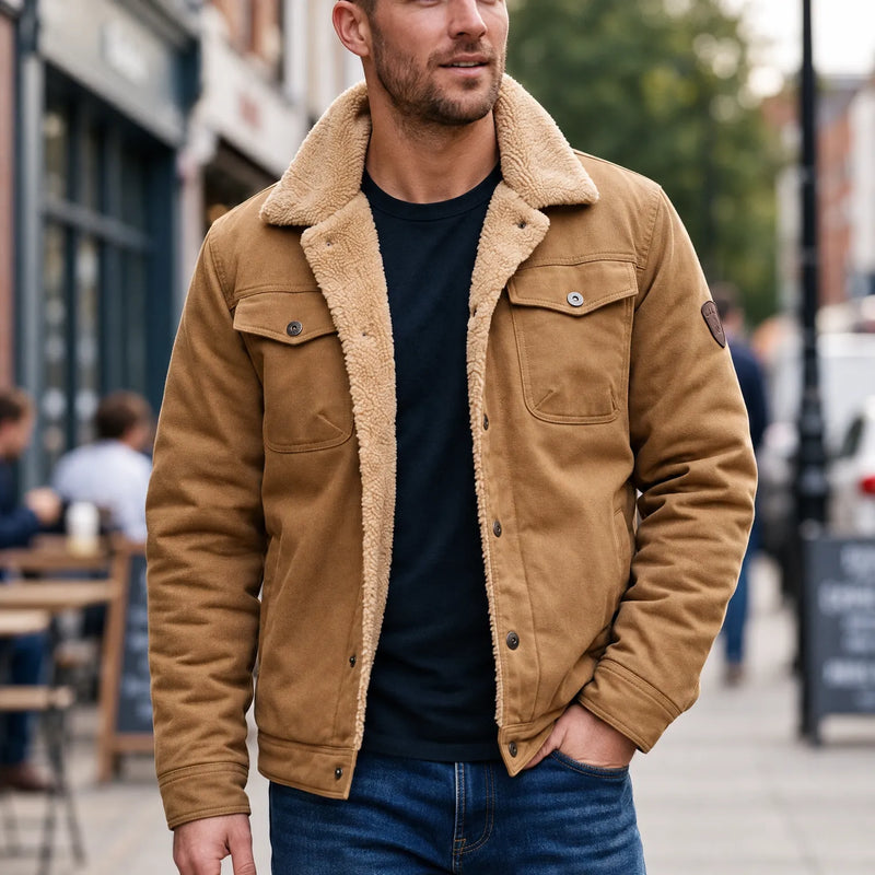 Men's Vintage Bomber Jacket with Zip Front – Hudson