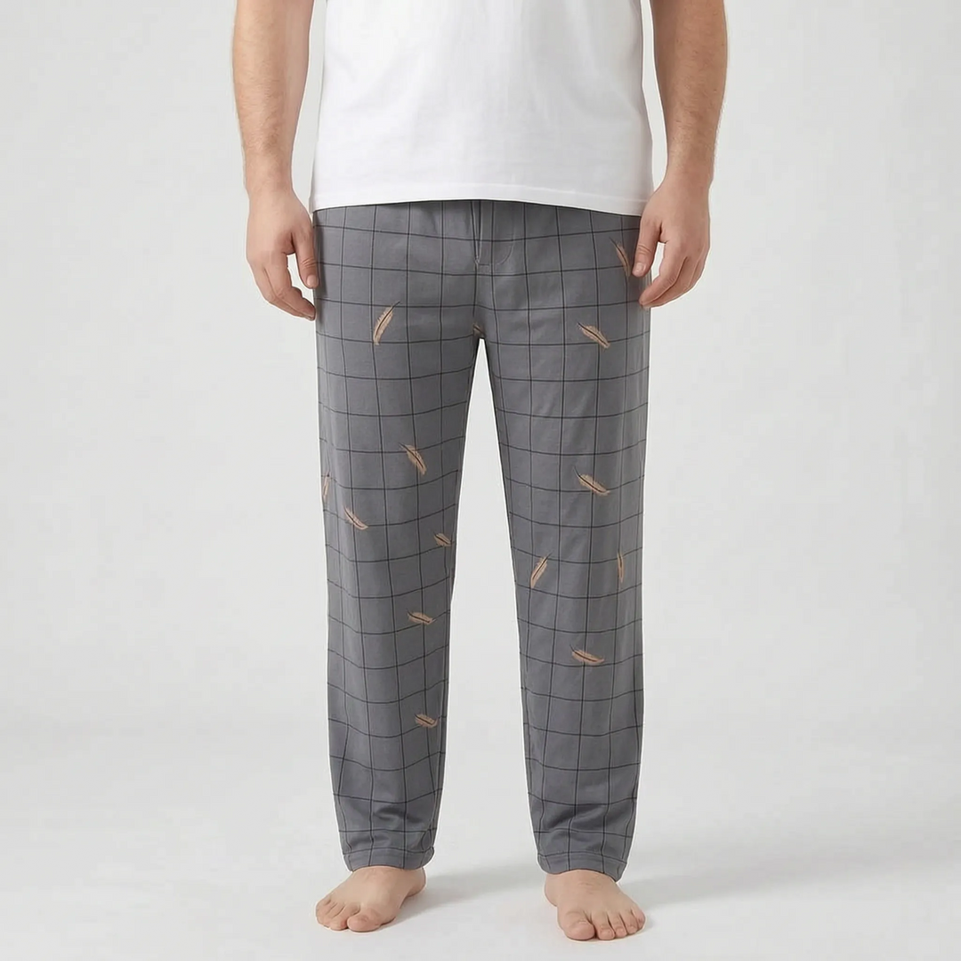 Mens Checked Pyjama Bottoms - Caleb