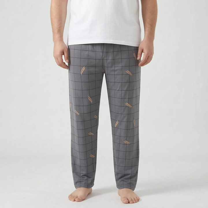 Mens Checked Pyjama Bottoms - Caleb