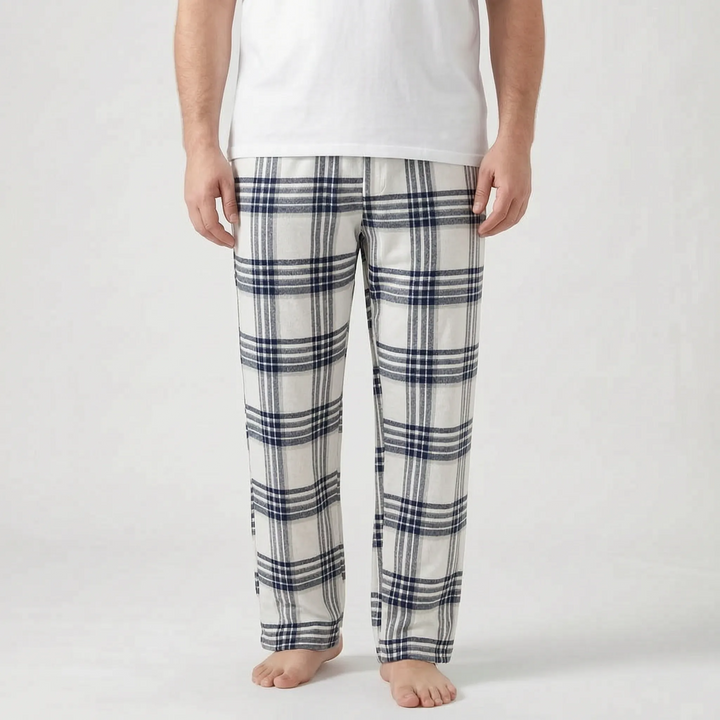 Mens Checked Pyjama Bottoms - Caleb