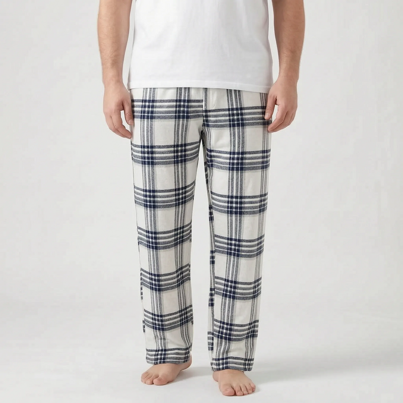 Mens Checked Pyjama Bottoms - Caleb