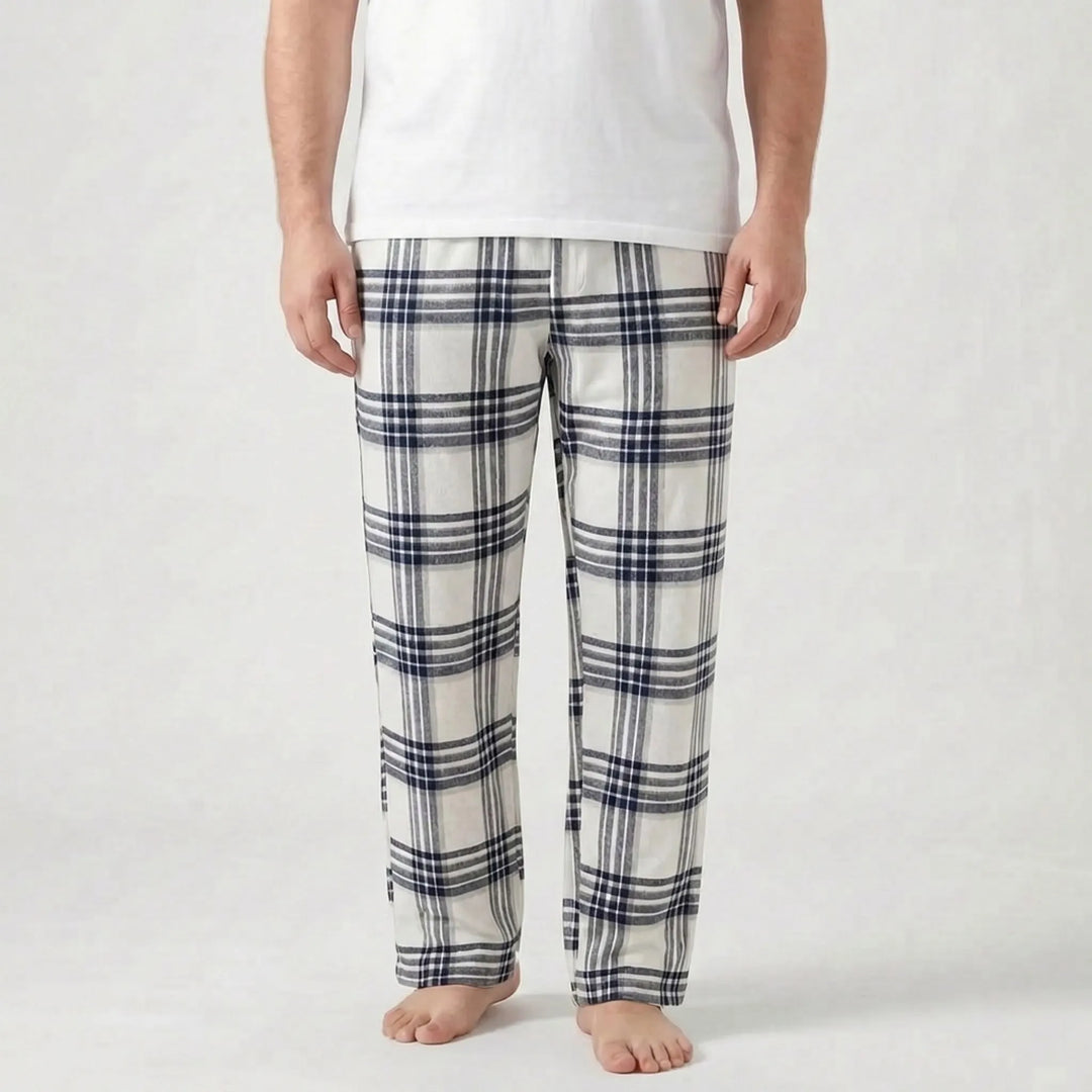 Mens Checked Pyjama Bottoms - Caleb